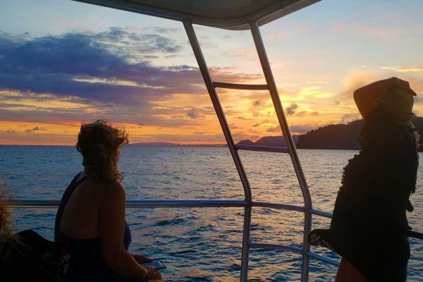 sunset on the horizon