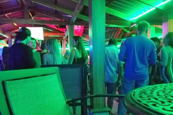 View of bar at Cocal casino in Jaco