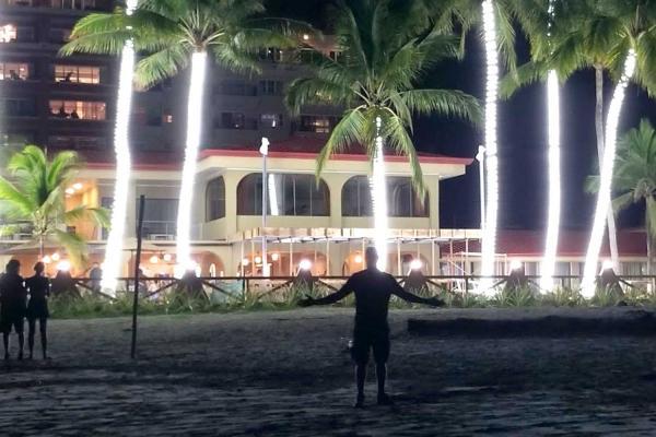 Cocal Casino at Night from Jaco Beach side