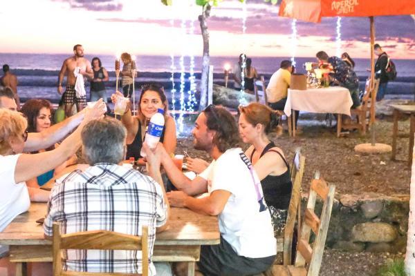 Sunset drinks at El Point on Jaco Beach