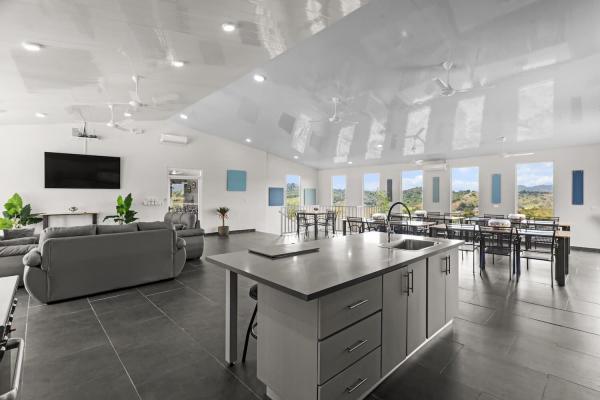 Sky house open living dining kitchen
