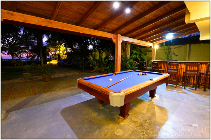 Pool table at sunset