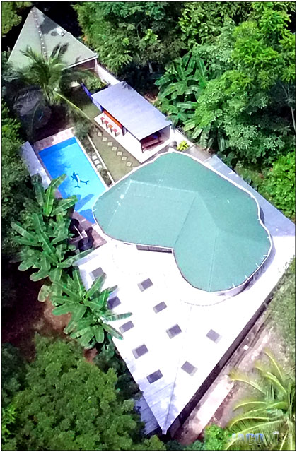 Overhead Sky View of Casa Miro-Bajo