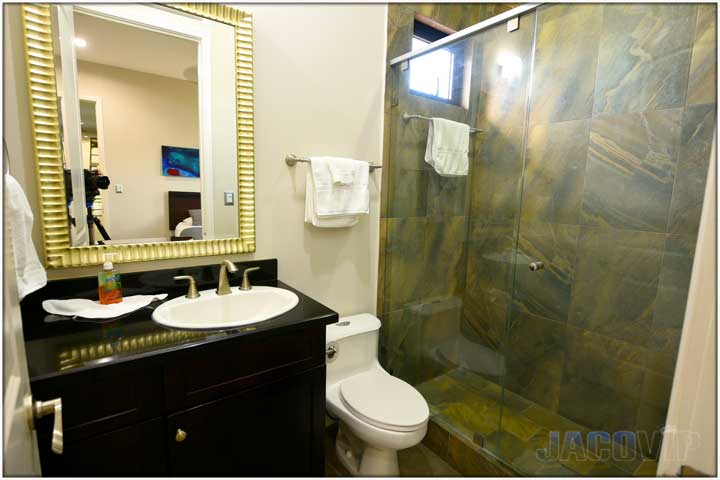 En suite bathroom with modern shower