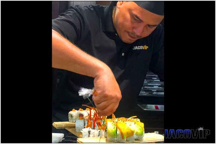 Jaco VIP Sushi Chef preparing sushi for private dinner