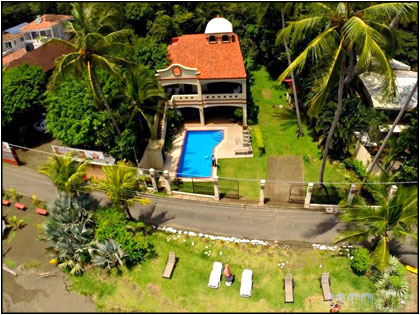 Aerial view of Casa Rio Mar vacation rental in Jaco