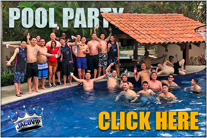 Private pool party at vacation rental villa