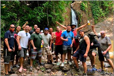 ATV group tour to a waterfall near Jaco
