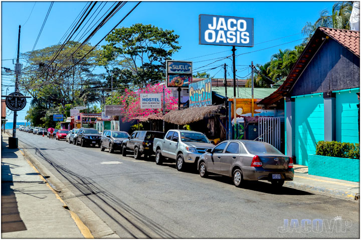 View towards beach on Calle Bohio in Jaco