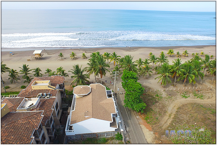 Aerial drone photo of North Beach Villa and Jaco Beach