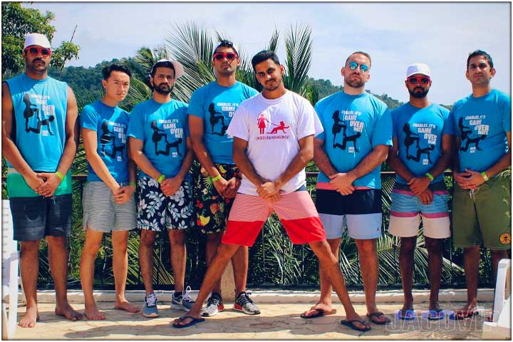 Costa Rica bachelor party group with matching T shirts