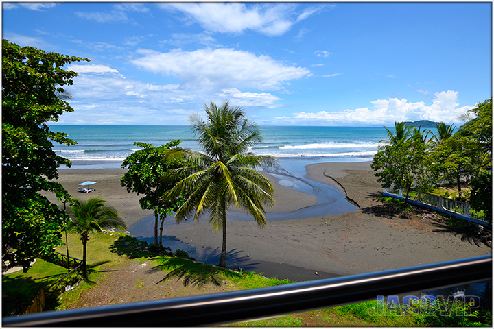 View of Jaco Beach and Pacific Ocean from bedroom balcony