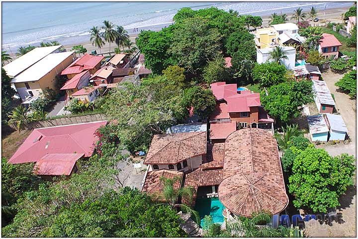Drone photo of south beach villa antigua and jaco beach