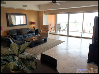 Living Room at Vista Mar condo  in Jaco Costa Rica