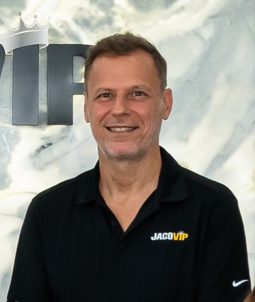 Pete Soma, founder of JacoVIP, smiling headshot