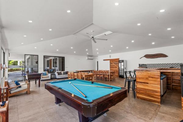 pool table in living room