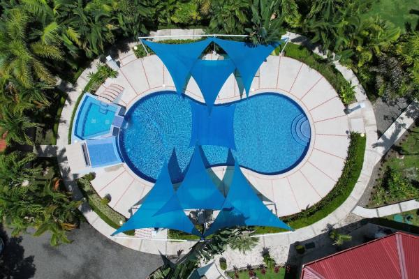 Overhead view of swimming pool