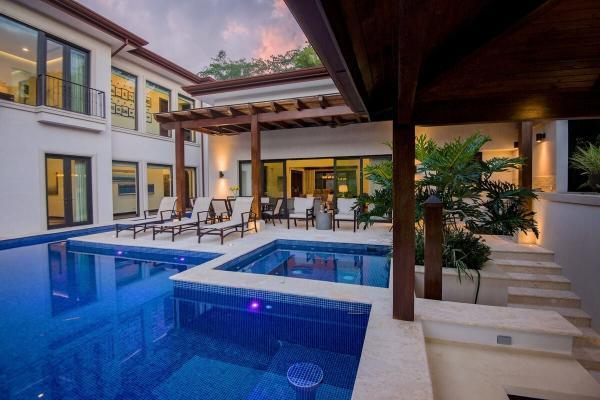 View of the back patio at Casa Aurora in Los Suenos