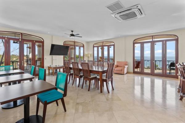 large dining area and ocean views