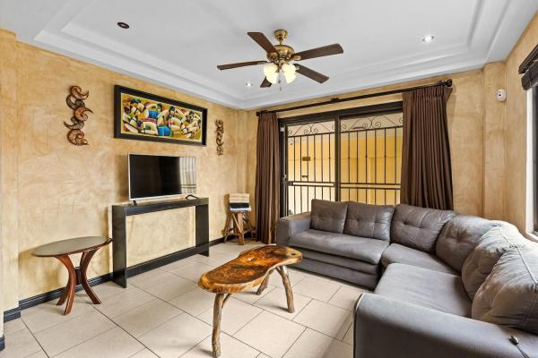 living room at casa cocal in costa rica