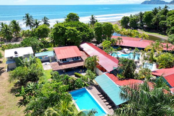 aerial view of Casa Cortes and Jaco Beach
