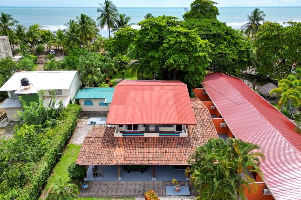 backside view of casa cortes and beach