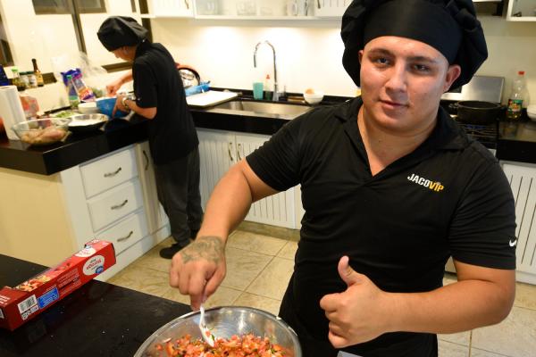 Jaco VIP chef preparing a meal