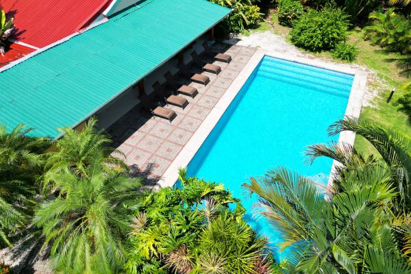 Swimming pool and covered area