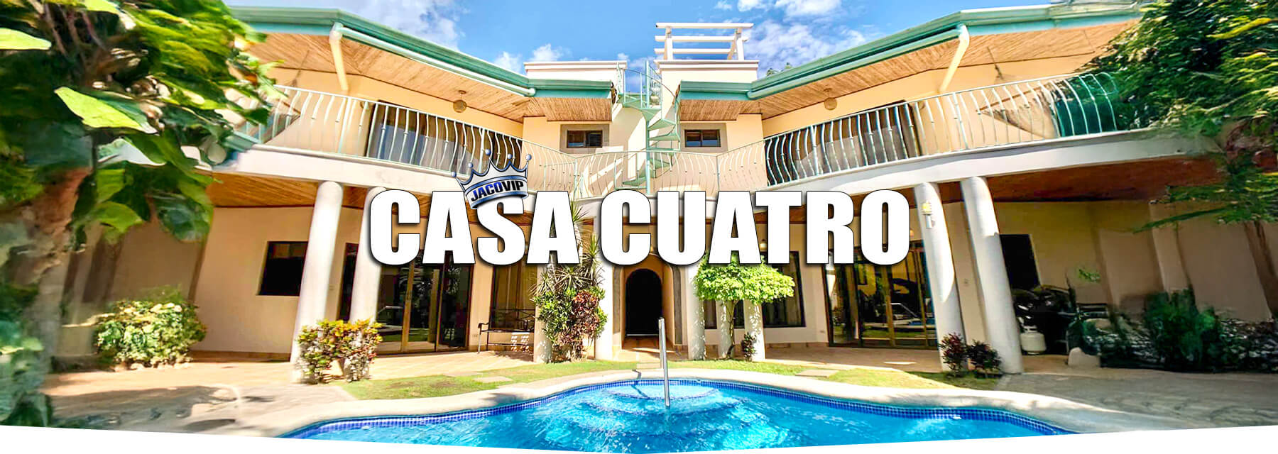 Casa Cuatro vacation rental in Jaco Costa Rica with private pool and walk to center, aka Villa Arena