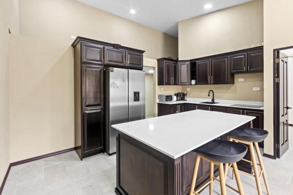 bar stools in the kitchen