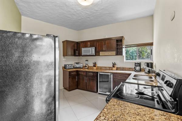 fully equipped kitchen on second floor