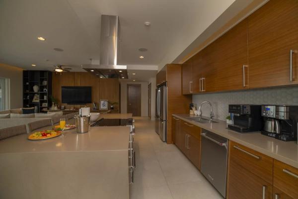 View of the kitchen at Casa Ohana in Los Suenos