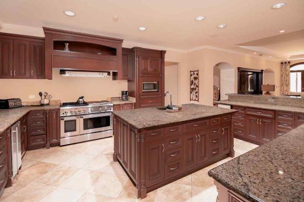 Side view of the kitchen area at Casa Zafiro in Los Suenos