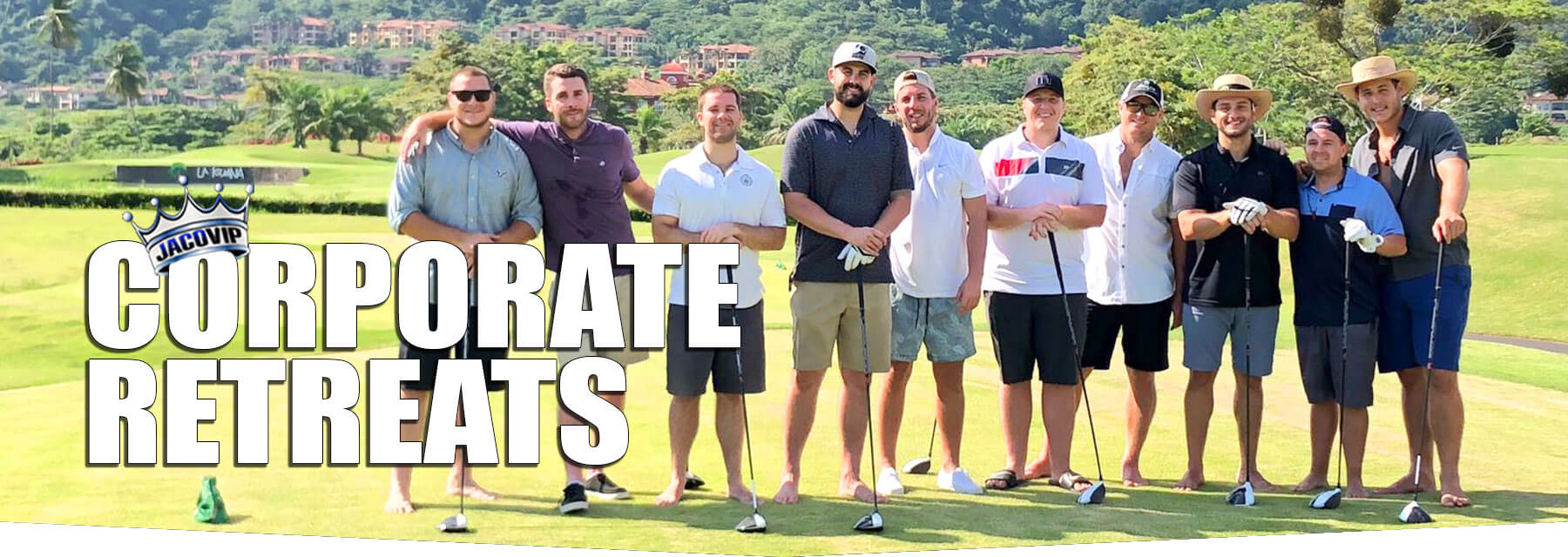 Corporate Retreat playing golf in Costa Rica