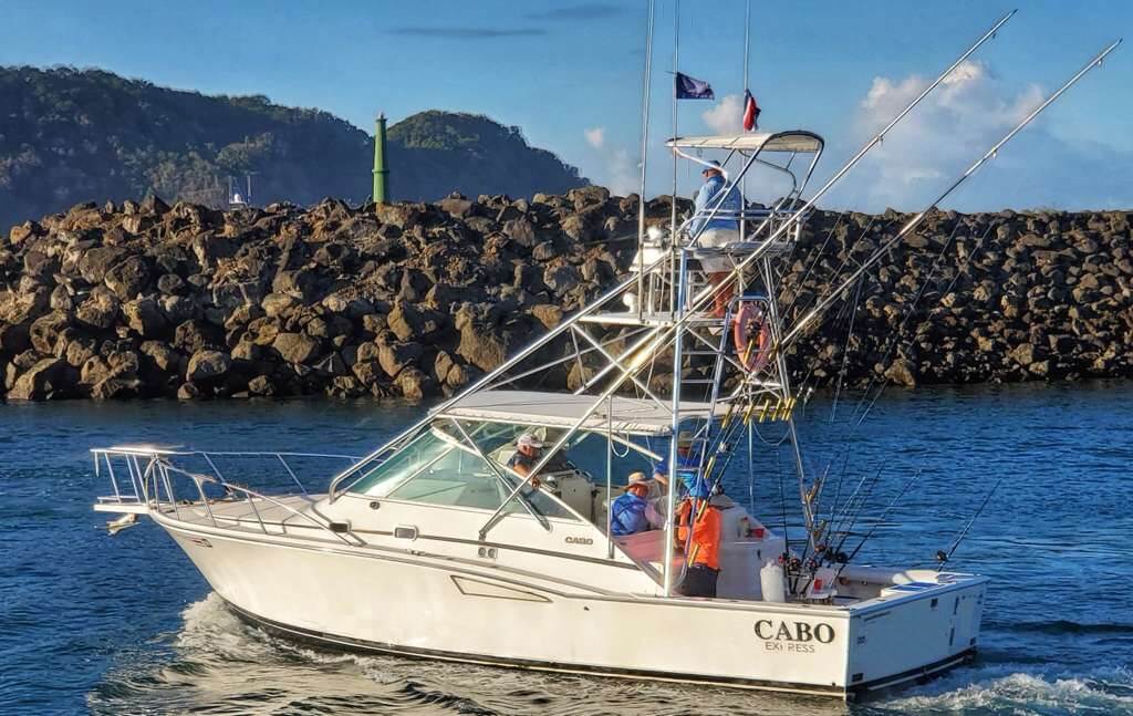 35' Cabo Express at Herradura Bay near Los Sueños Marina and Jaco Beach in Costa Rica