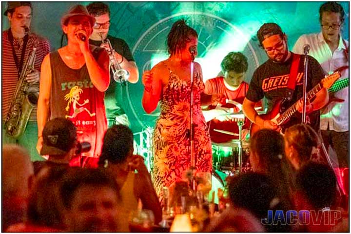 Live music band at Green Room in Jaco