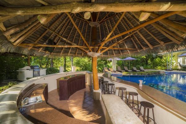 View of the poolside bar at Harmon House