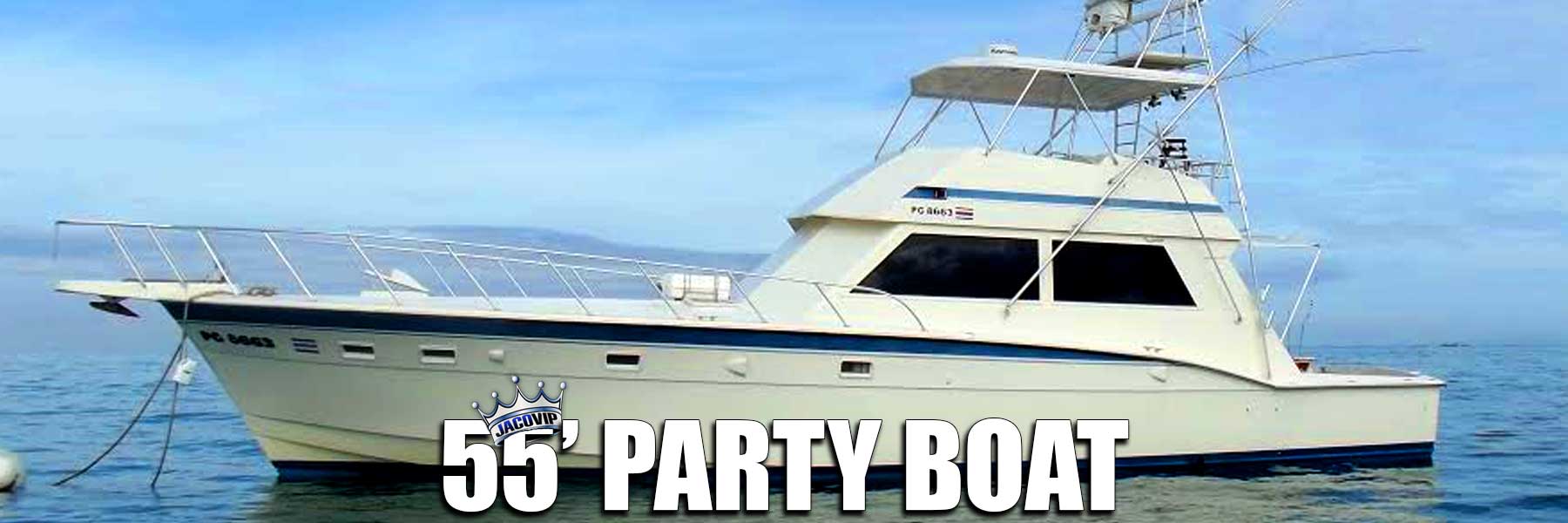 55 Hatteras Rock and Roll party boat charter in Jaco Costa Rica