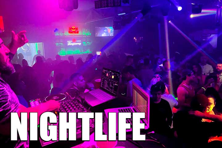 Nightlife in Jaco Beach with DJ at Republik bar in Costa Rica
