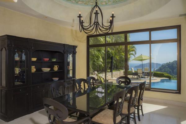 Main dining room with ocean view at Casa Puesta Del Sol