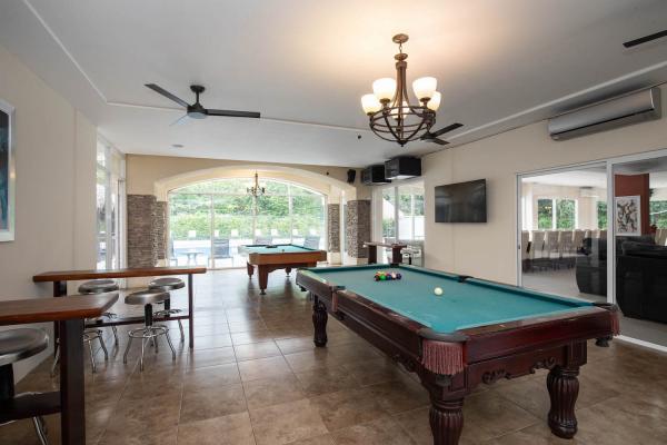 View of the billiards room at Rancho de Suenos