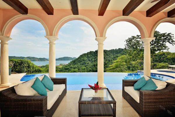 Ocean view outdoor living area at Casa Solara