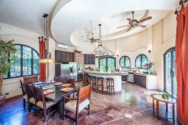 Wood dining table and chairs