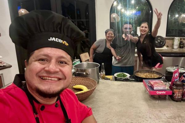 Chef Juan Carlos with Matilda Bartender at Villa Antigua South Beach Estate