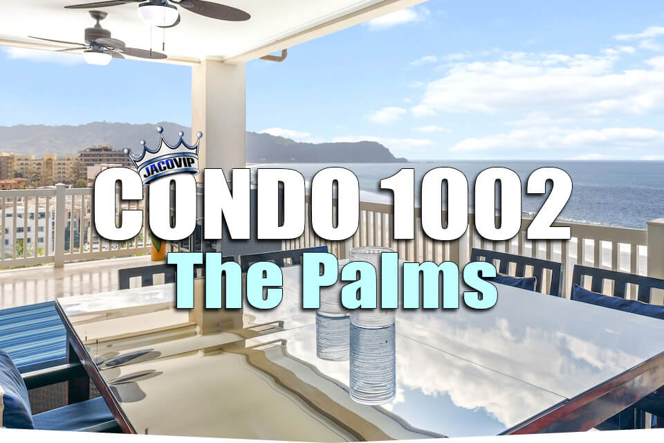 Ocean view from the balcony of The Palms Penthouse 1002 in Jaco Beach, Costa Rica