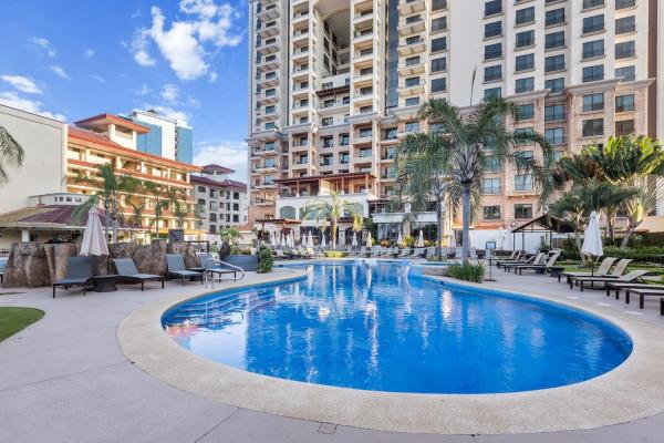 Large resort pool at Crocs Resort in Jaco