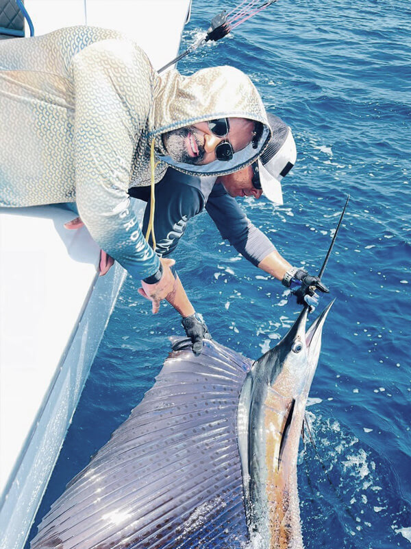 Sportfishing charter boat on the Pacific Ocean near Jaco Beach, Costa Rica
