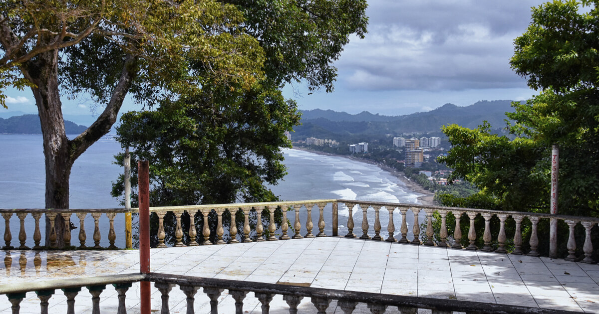 View of Jaco Beach and the Pacific Ocean from Miro Mountain, Costa Rica