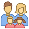 Family-friendly adventures icon