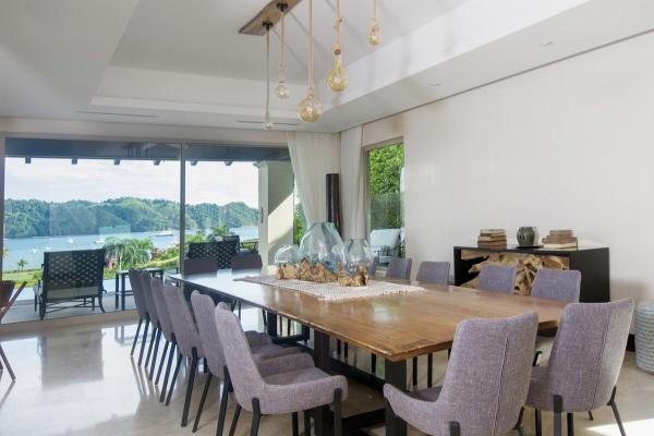 Ocean view dining room at Villa Donostia